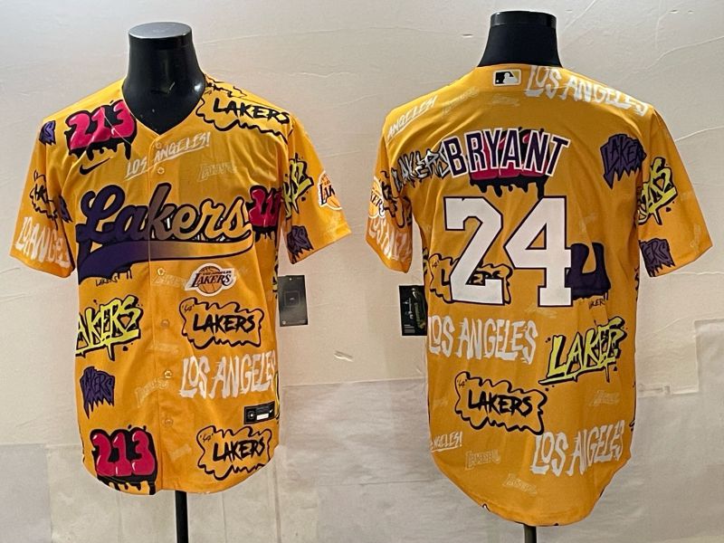 Men Los Angeles Lakers Nike #24 Bryant yellow NBA 2025 Jersey style 04->los angeles lakers->NBA Jersey